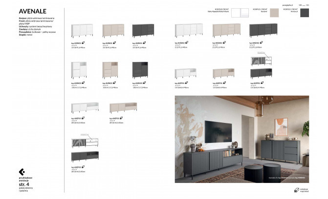 Tumba RTV AVENALE AVEF01 Antracit